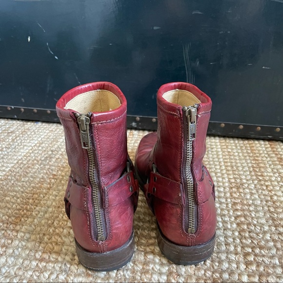 Frye Red Ankle Boots - Picture 2 of 7